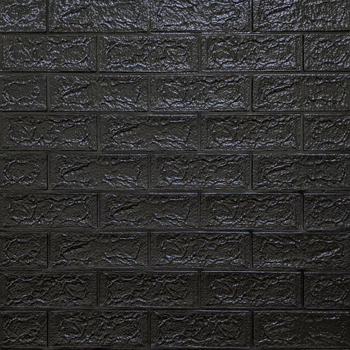 Декоративна 3D панель самоклейка під цеглу Чорний 700х770х5мм (019-5) SW-00000151 - купить в магазине НоутКомплект по цене 105 грн.