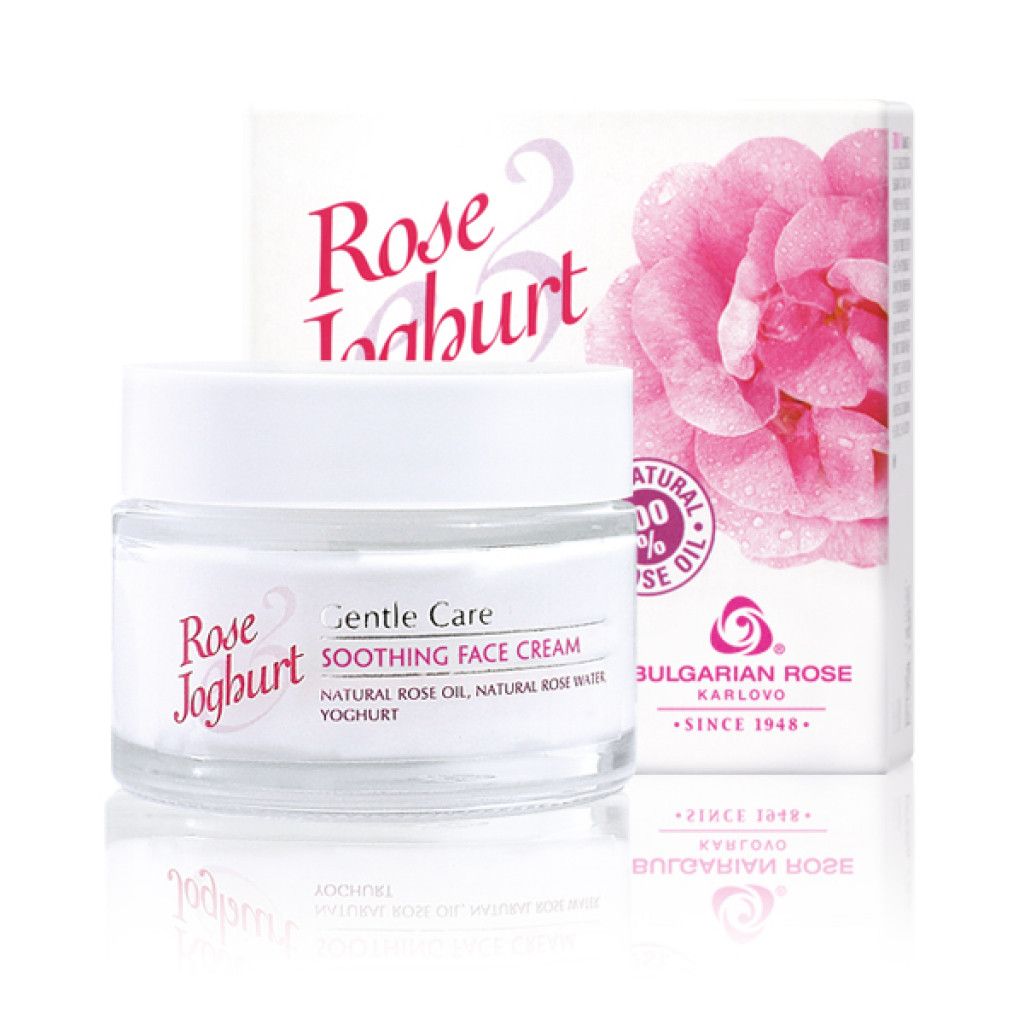 Успокаивающий крем для лица Rose Joghurt от Bulgarian Rose 50 мл - купить в магазине RosaLine по цене 713.21 грн.