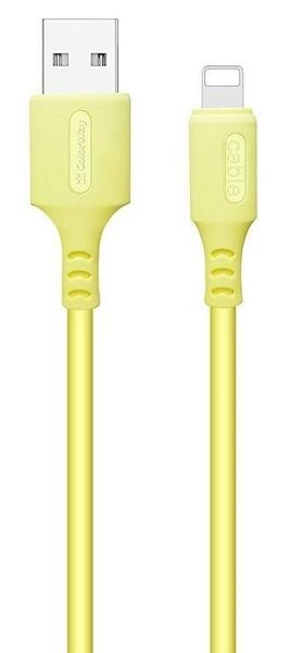 Кабель ColorWay USB - Apple Lightning (soft silicone) 2.4А 1м жовтий (CW-CBUL043-Y) (код 126961) - купить в магазине IT Nox по цене 134 грн.