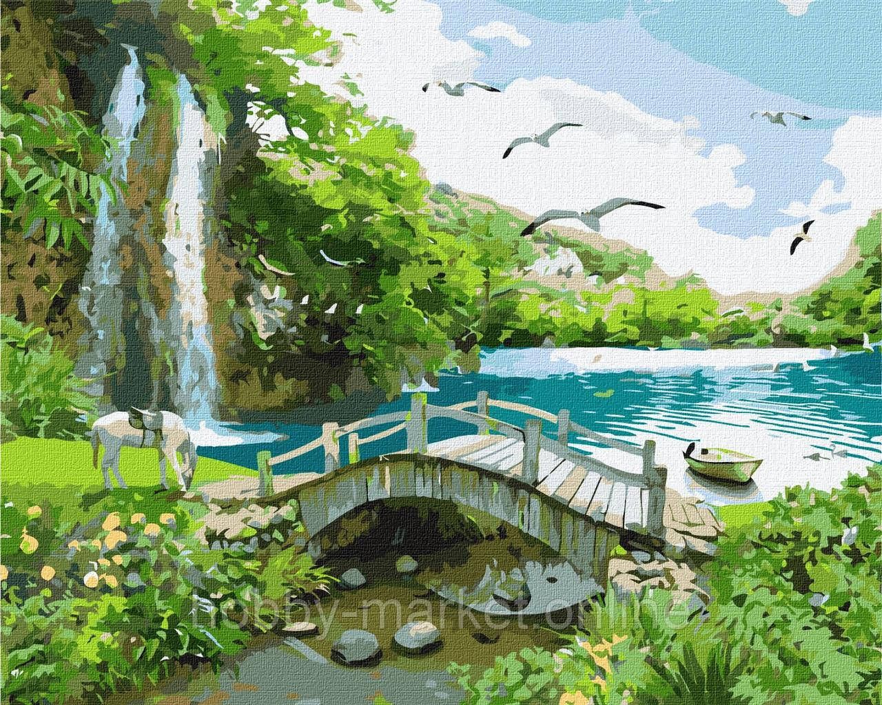 Картина за номерами "Райська бухта" KHO2860 40х50 - купить в магазине Hobby-MarkeT Online по цене 270 грн.
